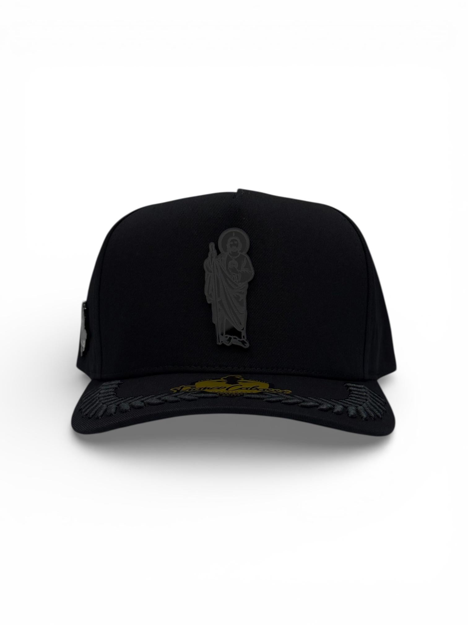 Gorra san judas en placa con girnaldas en visera premium