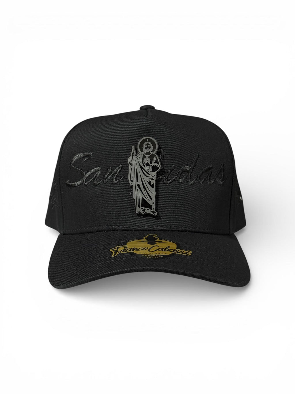 Gorra san judas negra con bordado