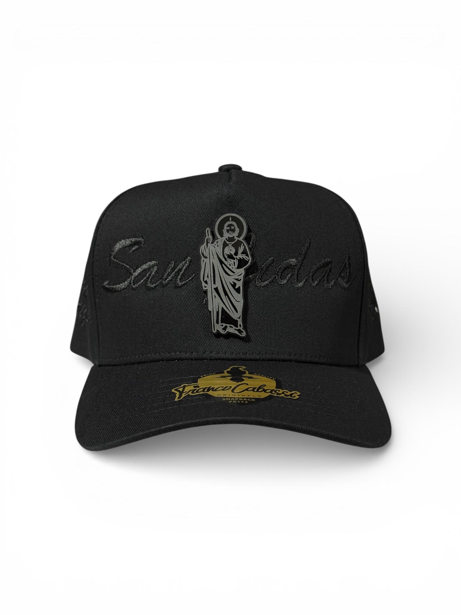 Gorra san judas negra con bordado