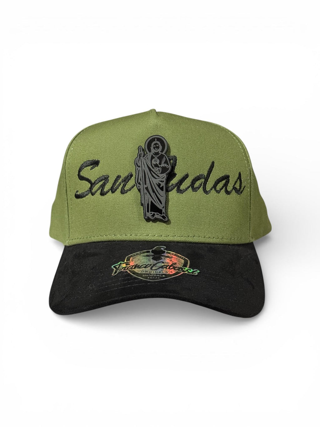 Gorra san judas negra con bordado